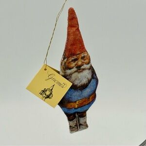 Vintage Uniebock Gnome Christmas Ornament w Original Tag 5” 1978